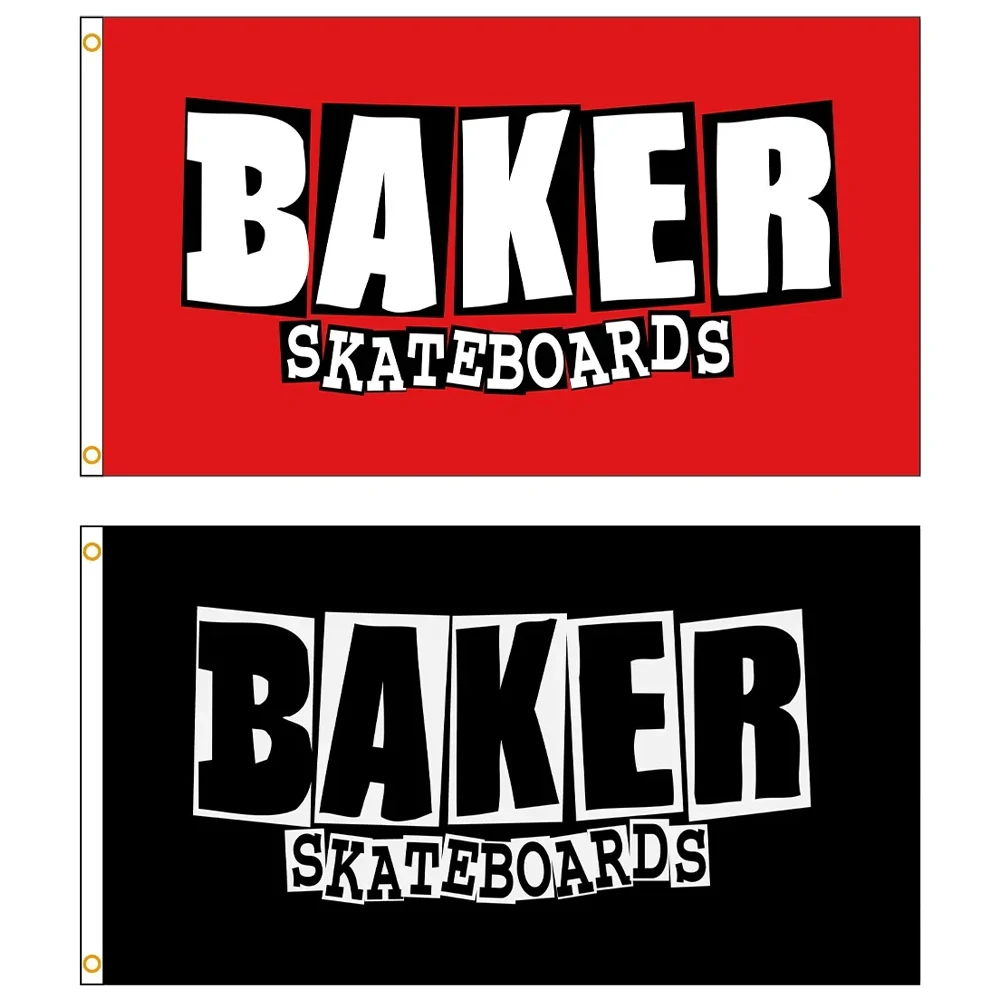 FLAGDOM 90 x150cm BAKERS SKATEBOARDS Flag Polyester Printed Banner  For Decor