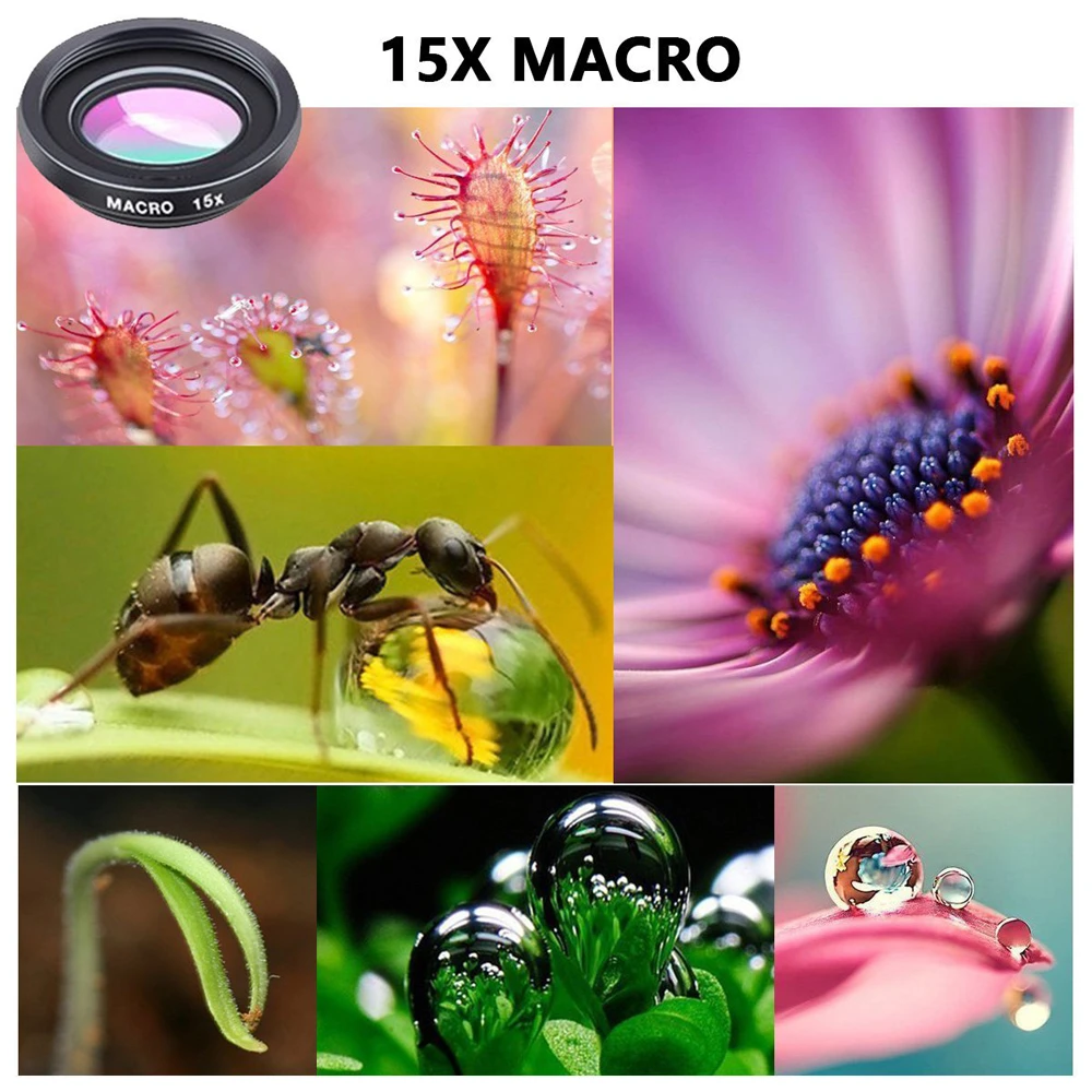 

APEXEL Multi-Function Phone Lens Kit 10-in-1 Macro Wide-Angle Fisheye Lens with CPL Star Filter 2X Telephoto Telescope Lens