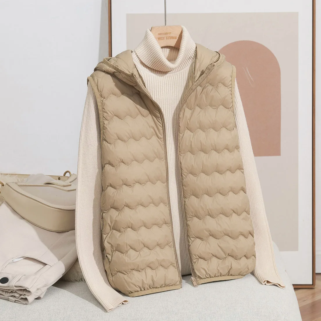 

SEDUTMO Winter Ultra Light Quilted Duck Down Vest Women Short Warm Slim Jackets Autumn Casual Basic Waistcoat ED2145