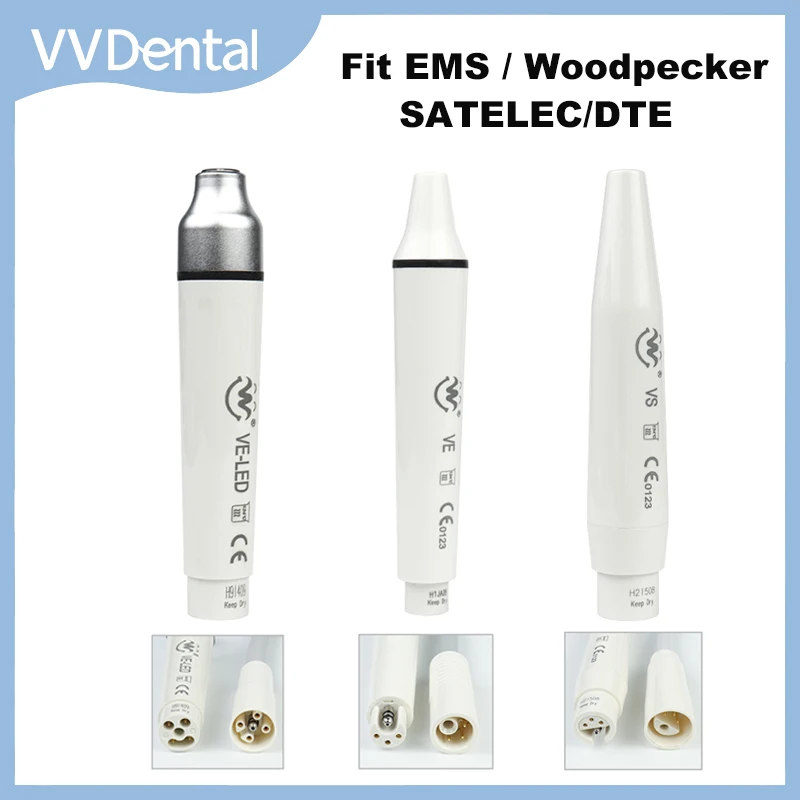 

Dental Ultrasonic Piezo Scaler Handpiece Detachable With Led Fit SATELEC DTE WOODPECKER USD EMS Teeth Cleaning Dental Tools