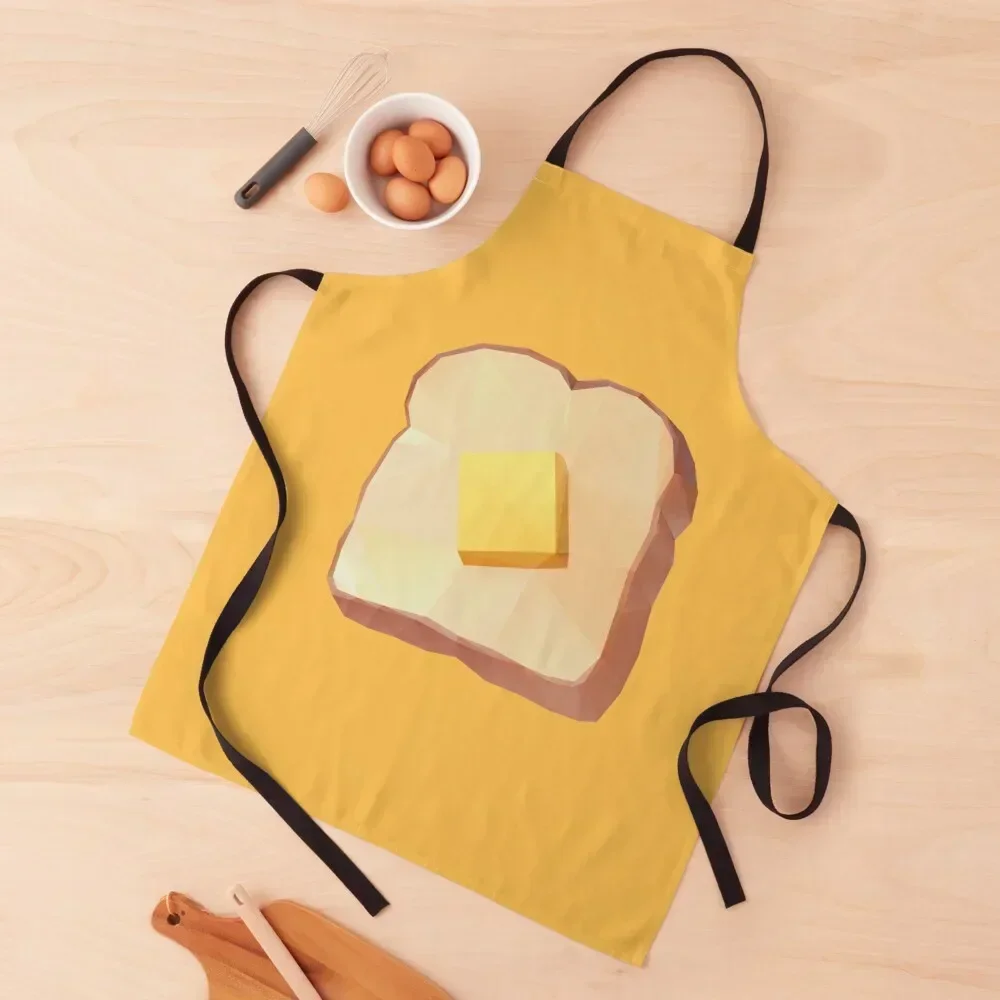 

Toast with Butter polygon art Apron For Hairdresser for women with pocket Apron