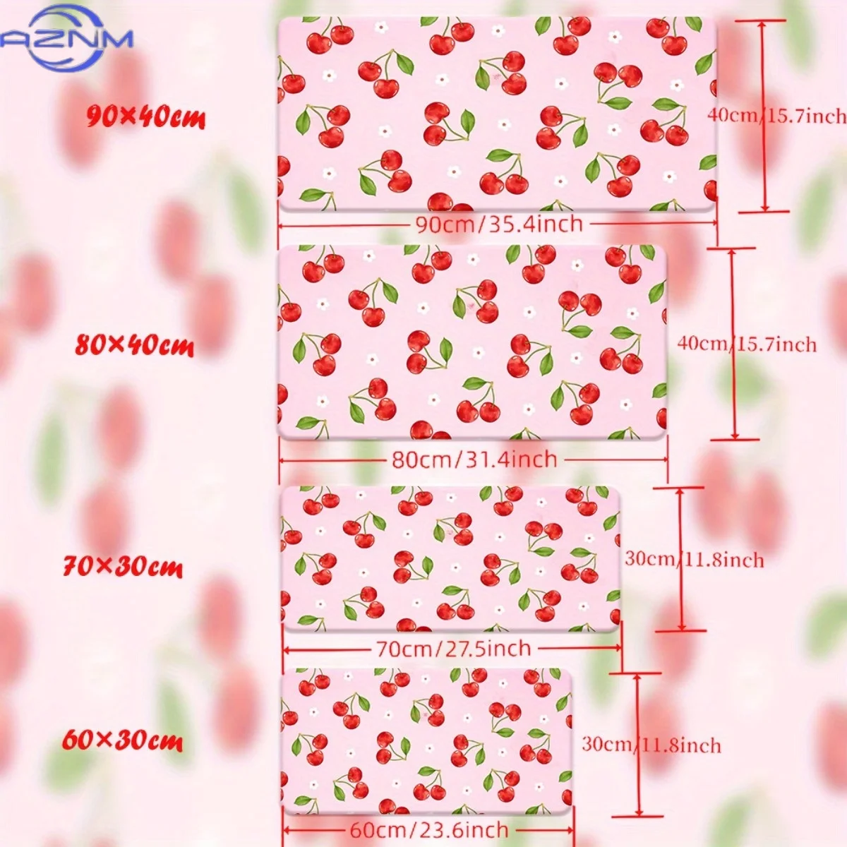 1pc Large XXL Cherry Blossom Desk Mat - XXL Gaming & Office Computer Keyboard & Mouse Pad with Pink Cherry Blossom Print, Durabl