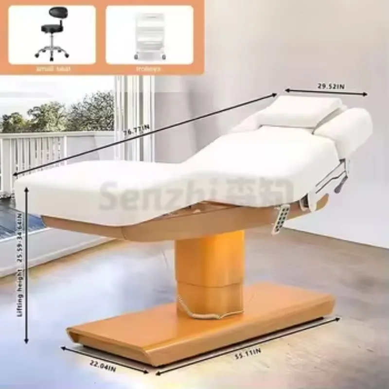 Intelligent 4 Motors One-Button Lifting Spa Medical Treatment Massage Table Facial Beauty Bed Special for Beauty Salon