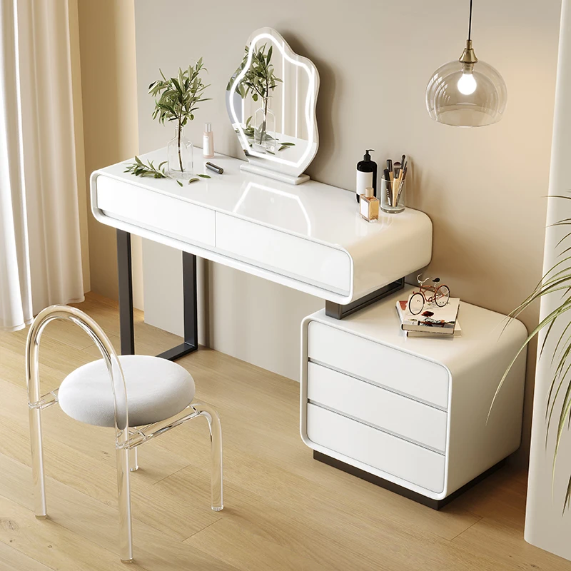 Desings Storage Dressing Table Light Drawers Luxury White Dressing Table Lights Mirror Tocador Maquillaje Furniture For Bedroom