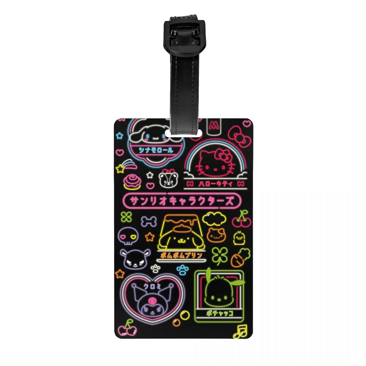 

Cute Cartoon Cat Hello Kitty And Friends Luggage Tags for Suitcases Funny Baggage Tags Privacy Cover ID Label