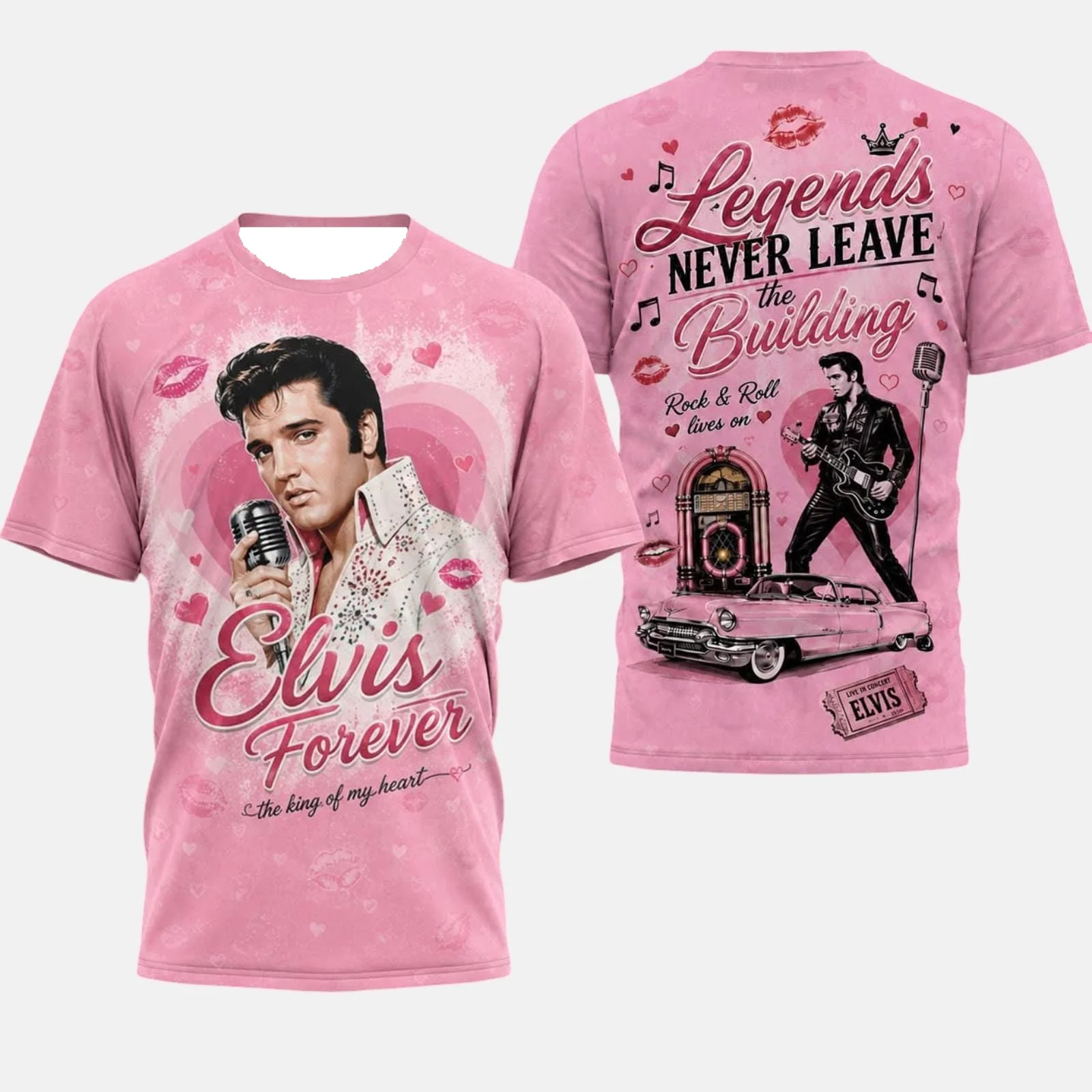 Neues 2026-27 Elvis Presley Herren-Trikot 3D-Druck Y2K Lässiges Schnelltrocknendes T-Shirt Geeignet als Trainingsbekleidung Familien-Partnerlook – Detail 7