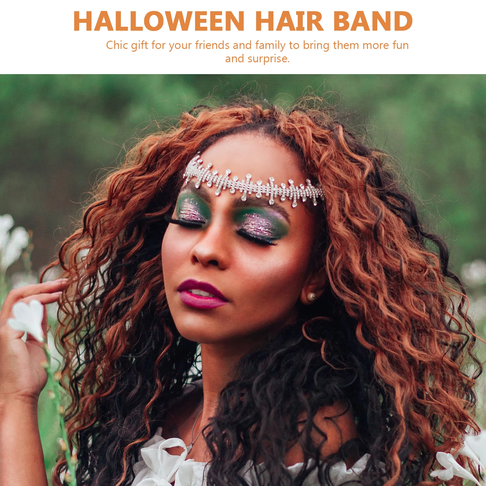 

2 Pcs Pumpkin Headband Girls Hair Accessories Hoops Halloween Headdress Party Headpiece Fabric Decorative Hairband Funny
