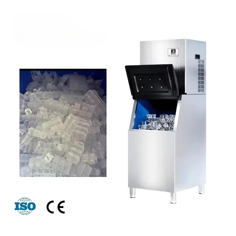 WICE Wholesale Commercial Ice Maker Machine Stainless Steel Ice Maker Machine with Fast Cooling System Can Milk Tea or bar Shop