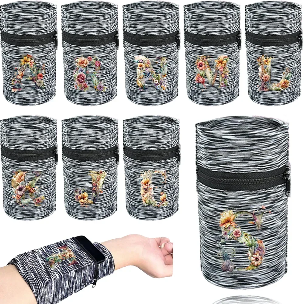 

Sports Wristband Bags Wrist Protector Running Sport Safety Support Brace Wrap Wristband Floral Style Grey Series Wrist Brace Bag