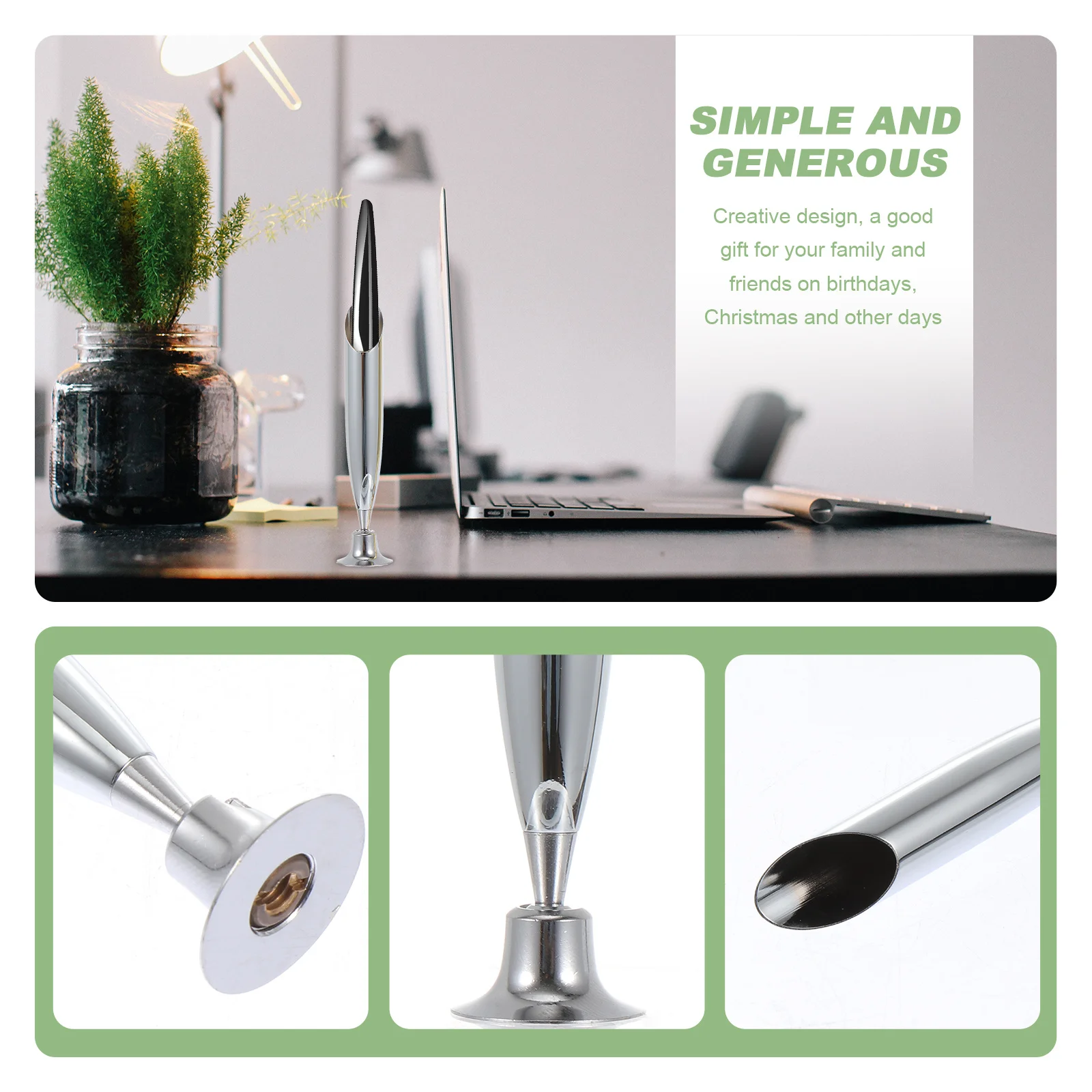 

2pcs Fixed Socket Stainless Steel Rest For Quill-Pen Fountain Pen Metal Holder Pen Storage Rack Desktop Organizer