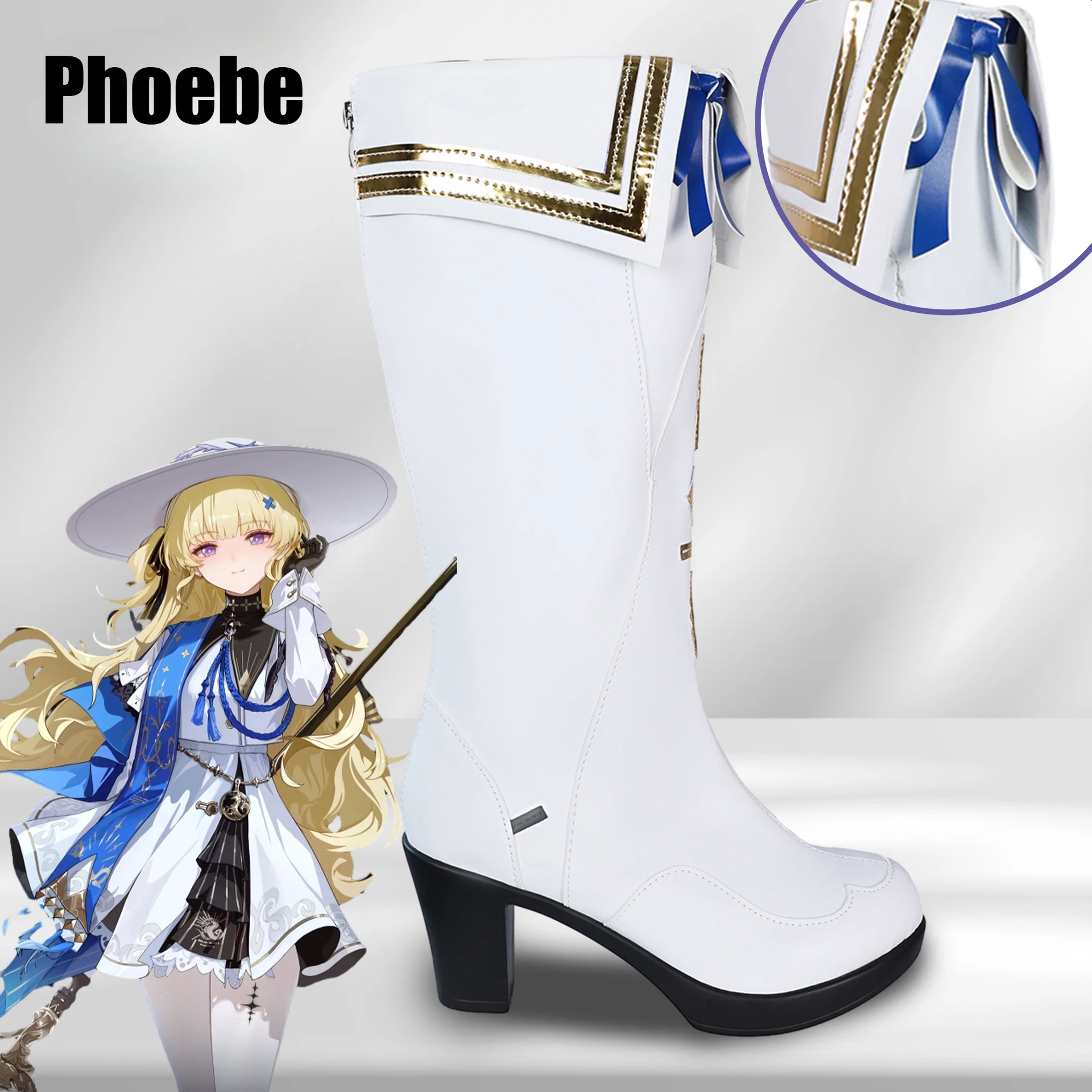 

Wuthering Waves Phoebe Shoes Game Wuthering Waves Phoebe Boot White Boot for Women Girls