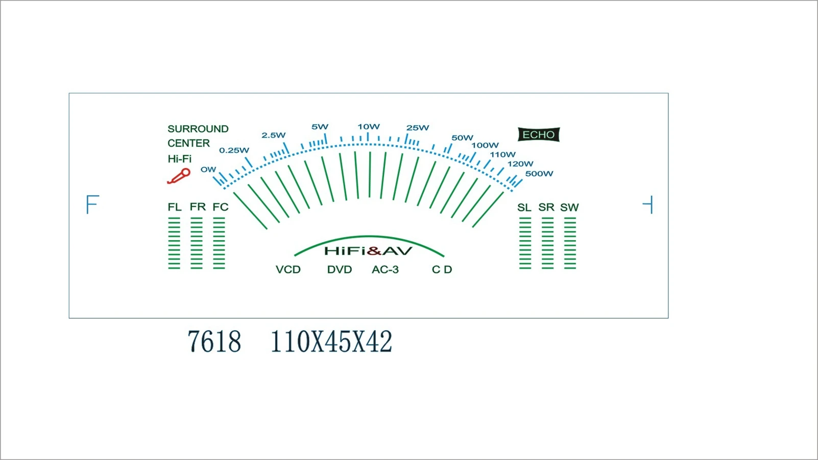 Мультимедийный VFD флуоресцентный дисплей Nvarcher для динамиков и усилителей