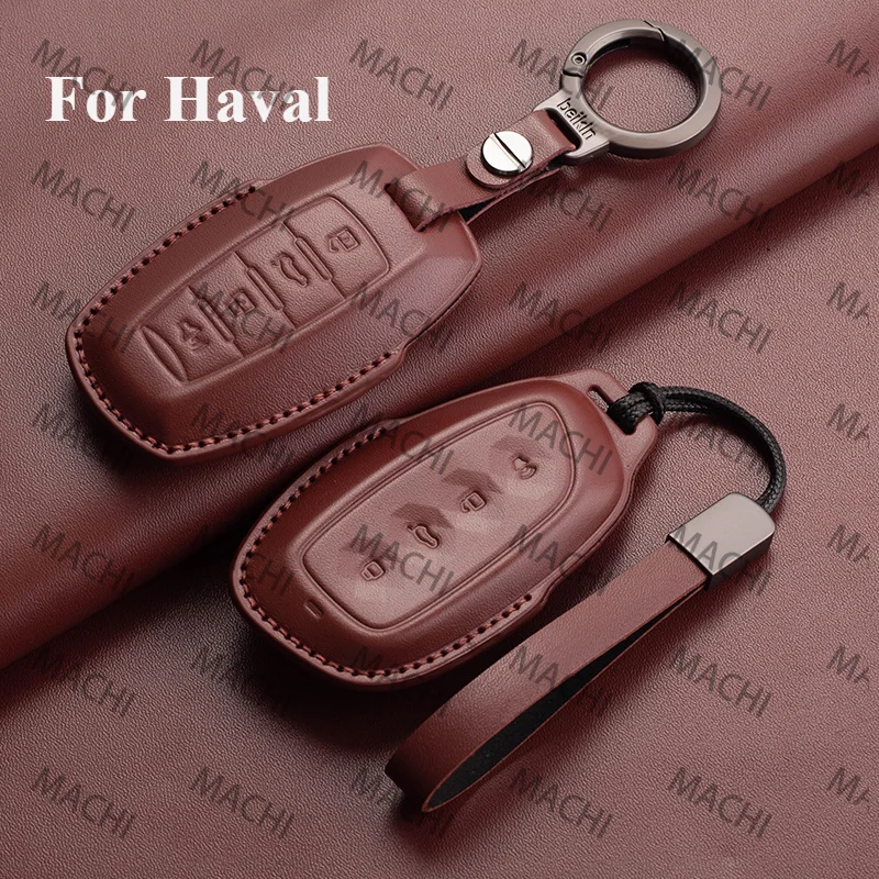 Leather for Great Wall Haval Hover Car Remote Key Case Cover F5 F7 H2S GMW H1 H4 H6 H7 H9 Coupe Keyless Protector Key Shell Fob