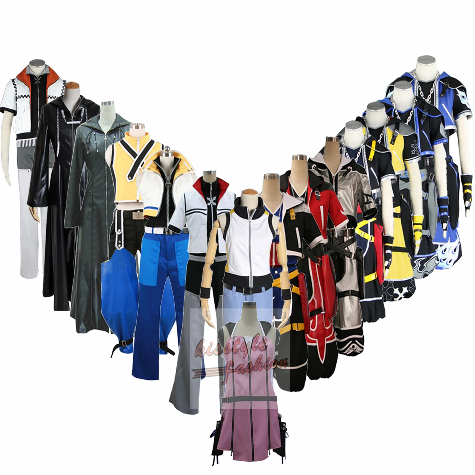 

Kingdom Hearts ROXAS Riku True Sora Kairi Group of Characters Clothing Anime Clothes Cosplay Costume