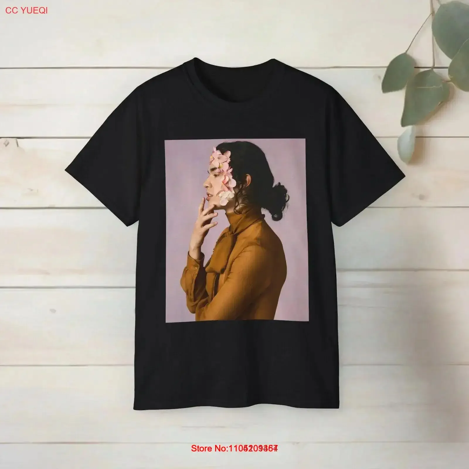 Conan Gray Side Profile Flower T Shirt vintage Washed homme Stretched Soft Breathable Top For Everyday Wear Casual Comfortable