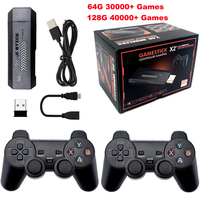 X2 Plus 4K HD Game Stick Console Built-in 40000 Games Retro Video Handheld Game Console Emulators with Wireless Controller
