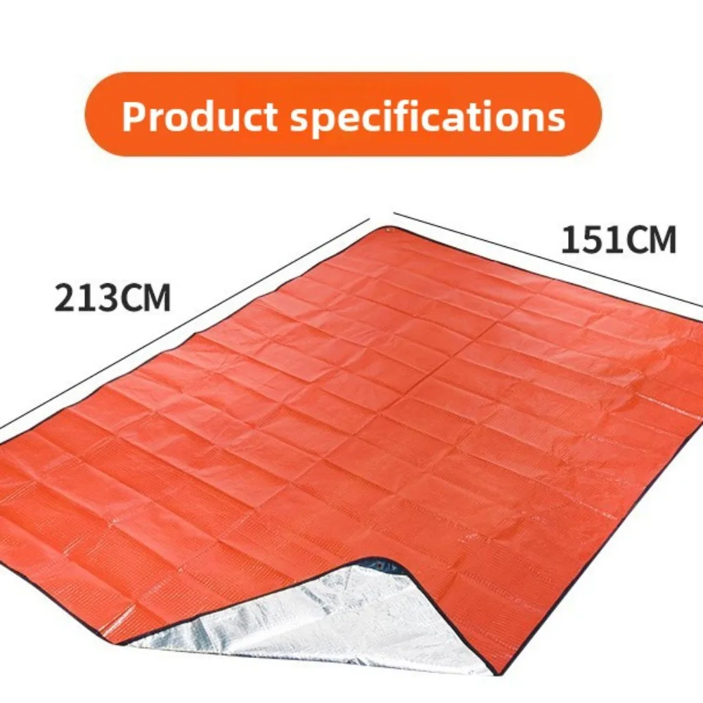 بطانية الطوارئ PE الخارجية: محمولة قابلة للطي، عازلة للتخييم والبقاء على قيد الحياة، مقاومة للرياح ومقاومة للماء