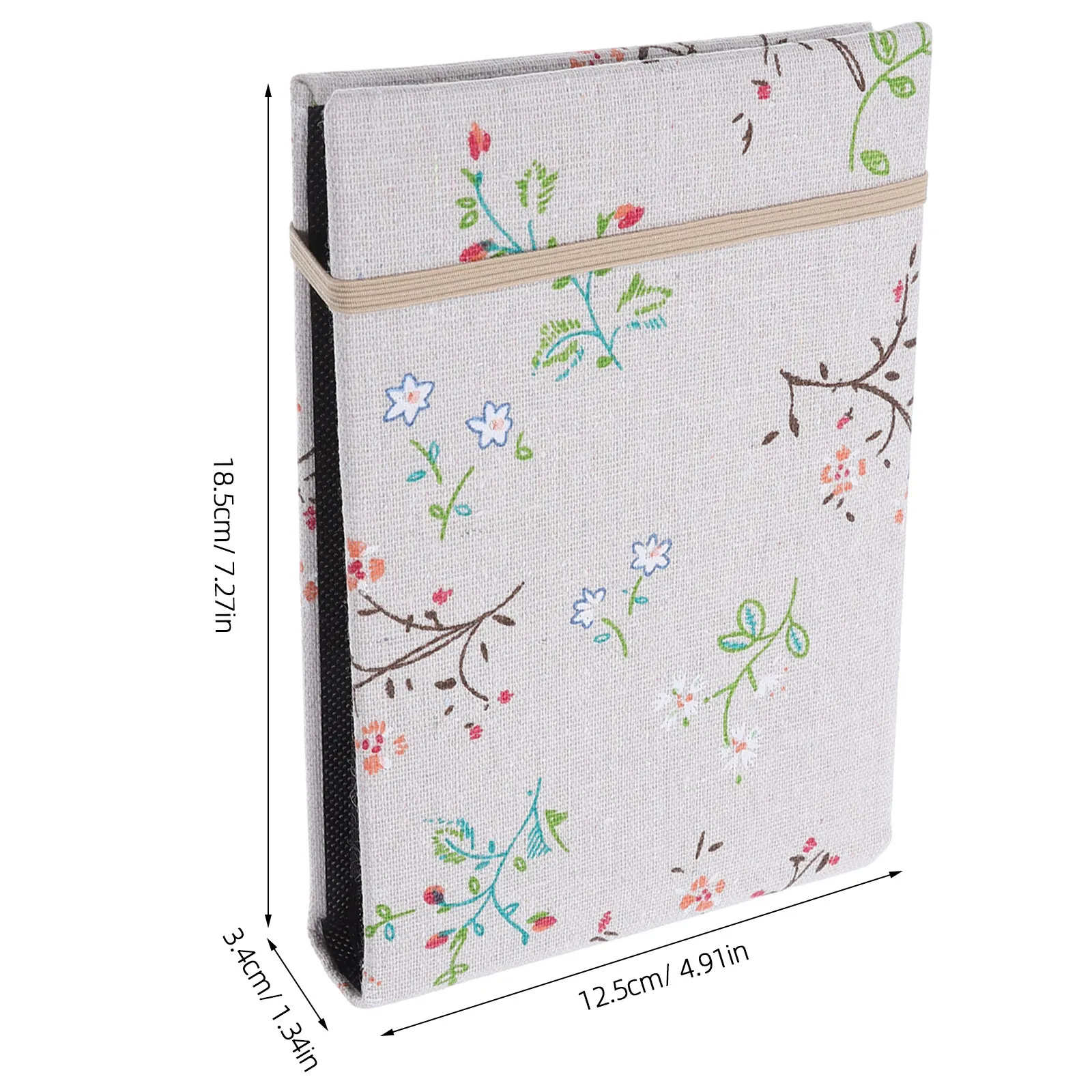 Mini Photo Album 6x4 Linen Cover Holds 100 Photos Slip in Folding Family Baby Wedding Travel Memory Small Photo Book Portable