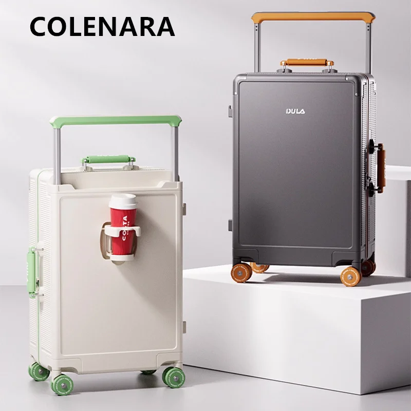 COLENARA maleta de alta calidad ABS + caja de embarque de PC 20 "24" 26 pulgadas bolsas con ruedas de gran capacidad para hombres equipaje de viaje de mano