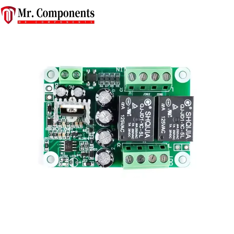 1PCS Double Channel Stereo Amp Power Amplifier Speaker Protection Board Module Boost Delay DC Protect Sensitivity Adjustable