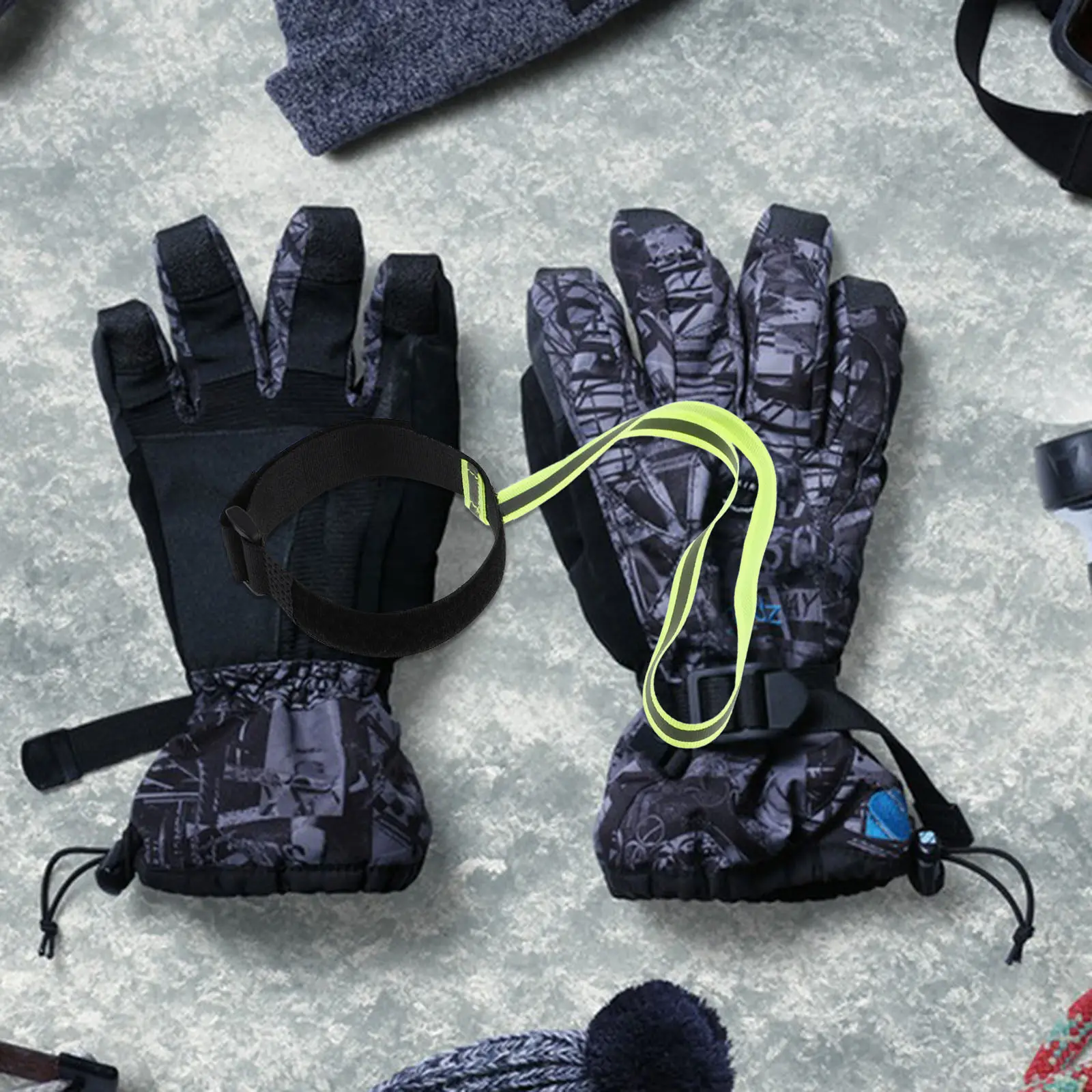 4Pcs Ski Gloves Wrist Strap Sport Glove Safety Strap Elastic Winter Glove Leash Snowboard Snow Gloves Anti Lost Tether