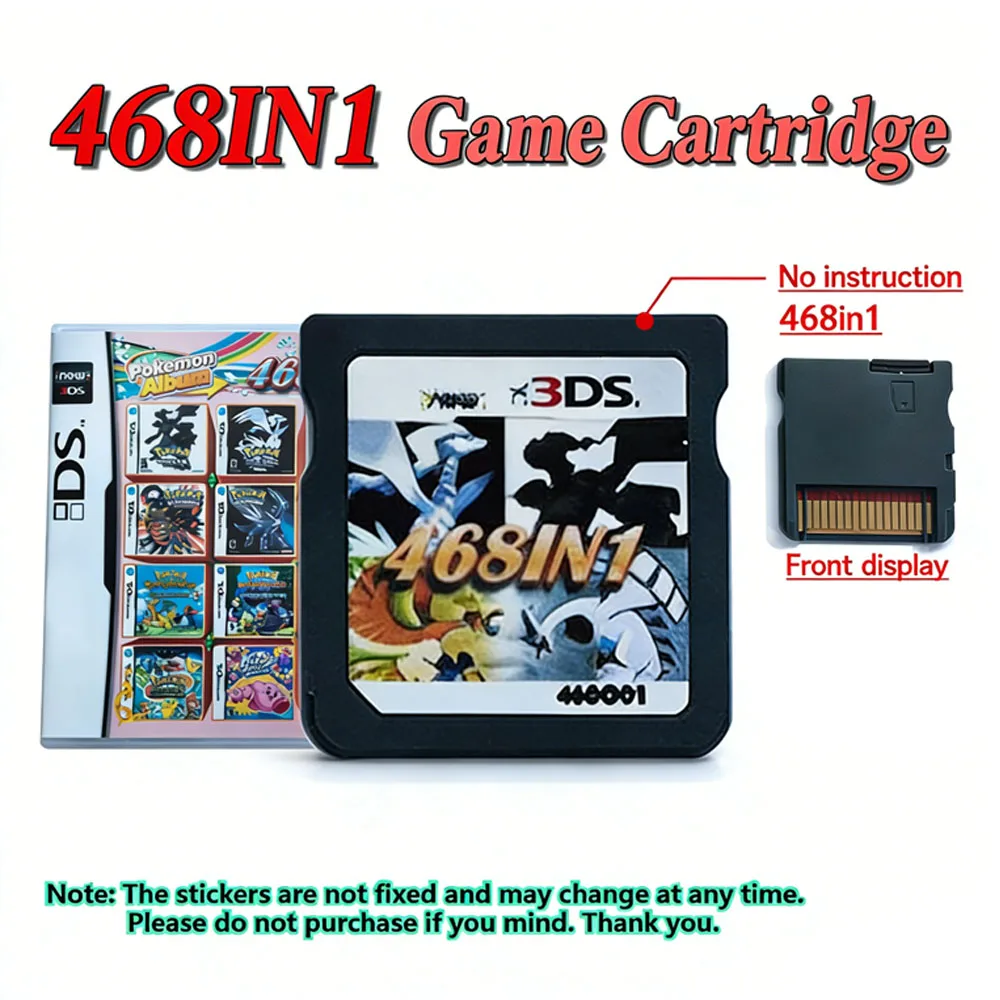 23 in 1/468 in 1 MULTI CART Super Combo Video Games Cartridge Card Cart for DS NDS 3DS XL 3DSXL 2DS NDSL