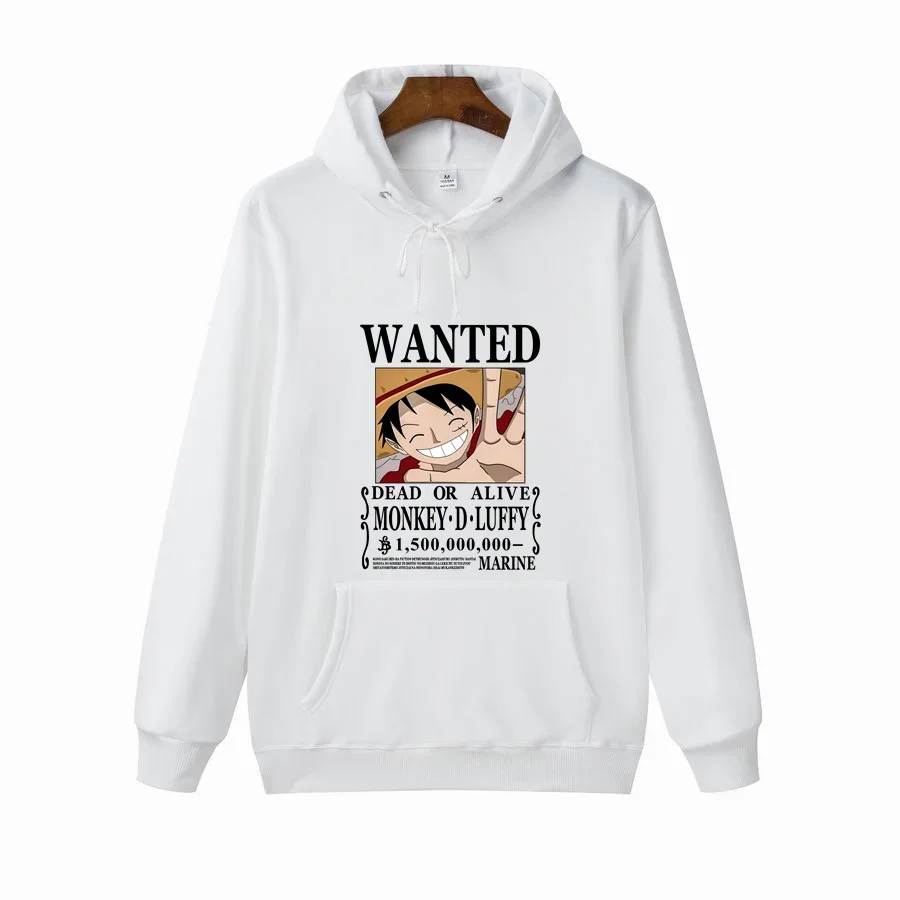 New Cartoon Anime One Piece Winter Manga Hoodie Men Casual Streetwear Luffy Cool Zoro Sweatshirt Graphic Hip Hop Hoody Unisex