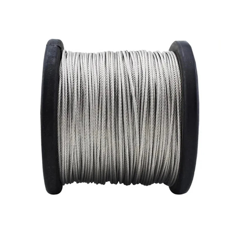 1m-10m Stainless Steel Wire Rope 7*7/7*19 Structure Soft Fine Fishing Rope Rod Rope Lift Drying Rack Wire Rope Grapevine