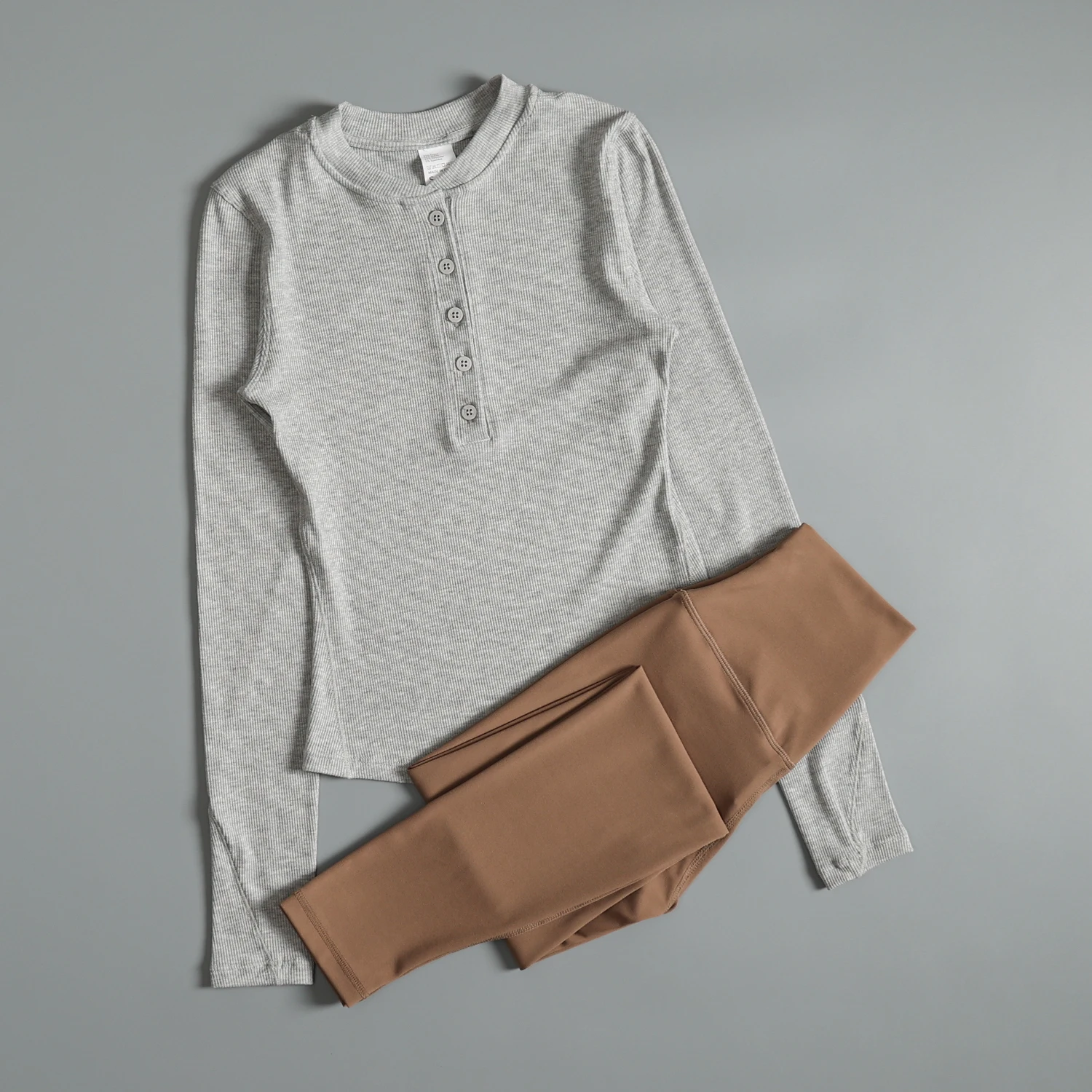 秋の女性用ランニングトレーニングスーツ スリムフィット ピラティス スポーツ 長袖ズボン プロスポーツフィットネススーツ