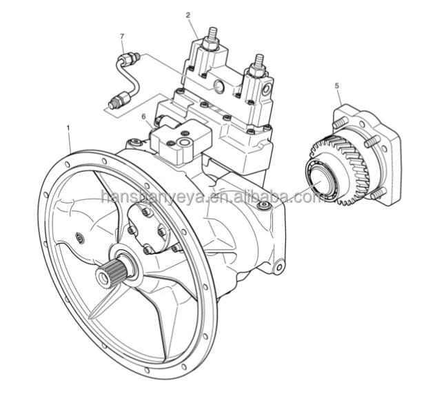 Hot selling Doosan Daewoo DX210W K1003934B 400914-00104 400914-00104A excavator hydraulic piston main pump