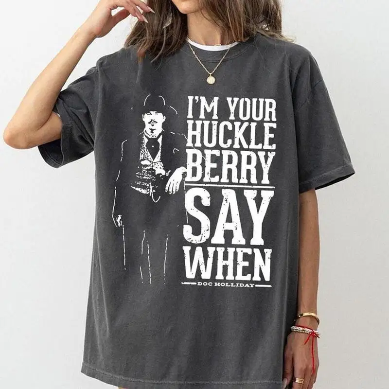 

Comfort Colors I'm Your Huckleberry Val Kilmer T Shirt Vintage 90s