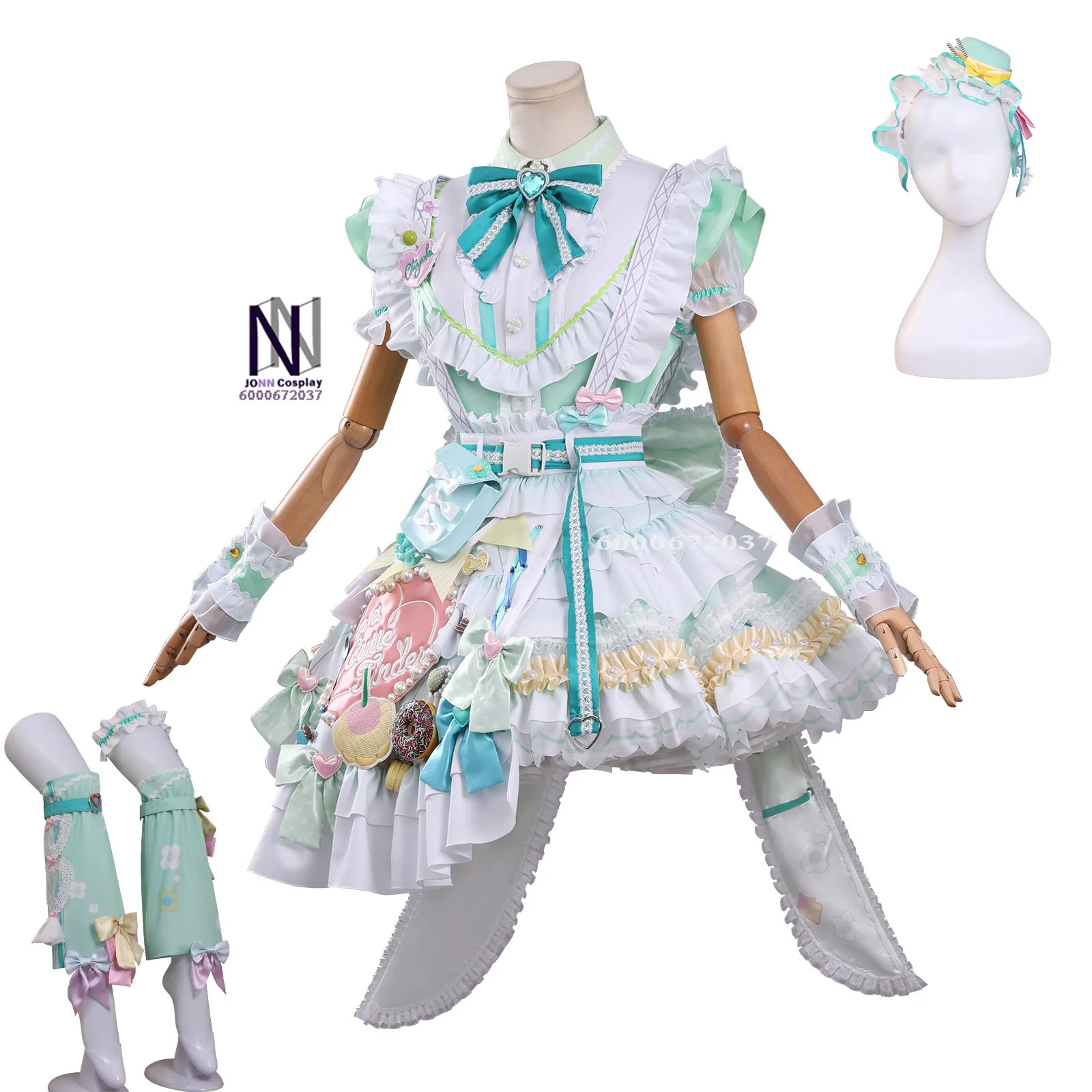 

Top THE IDOLM Cosplay STER SHINY COLORS Costume Anime Chiyoko Sonoda Role Playing Cute Green Lolita Dress Outfit Women Comic Con