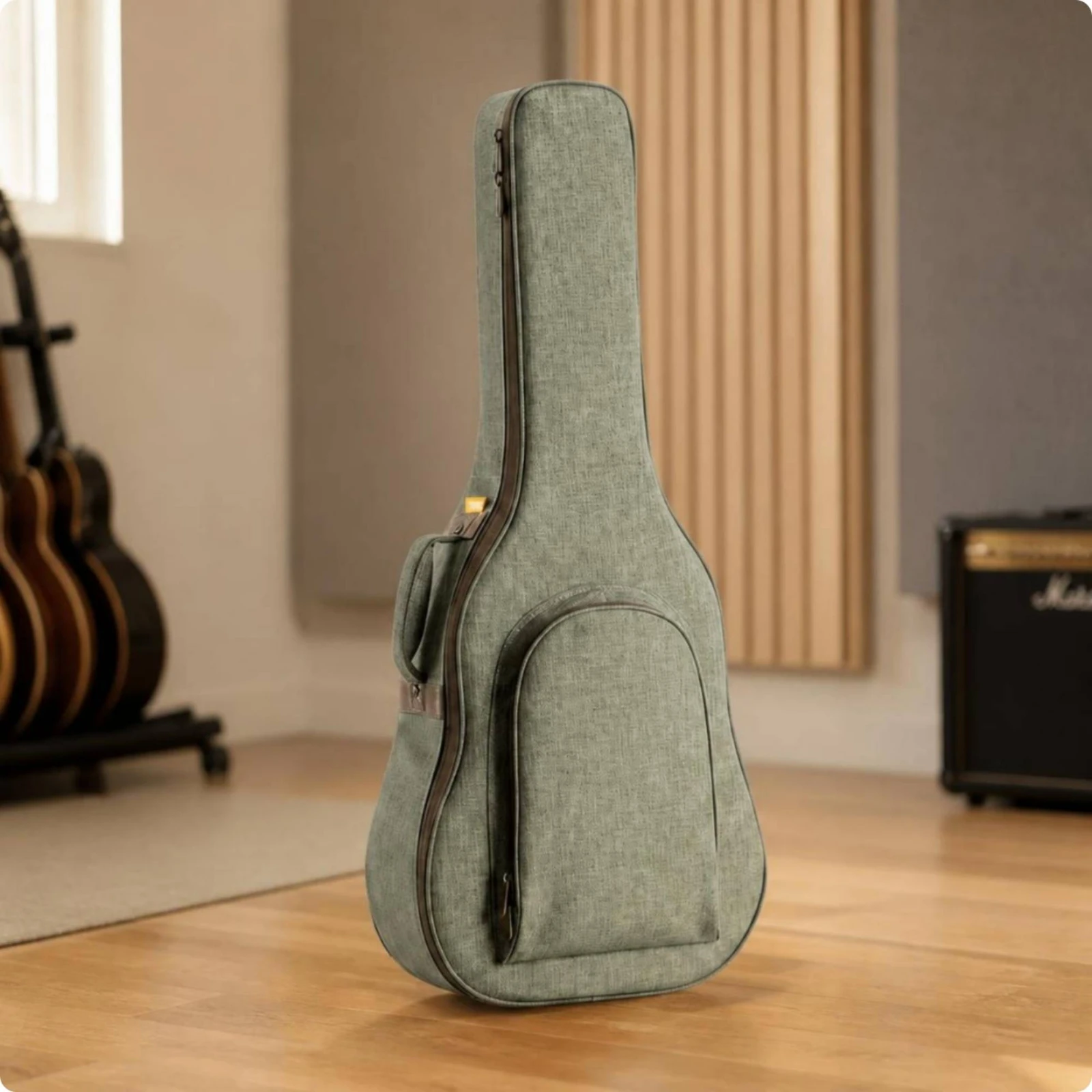 Acoustic Guitar Gig Bag Lightweight Acoustic Guitar Bag Sturdy Scratch-Resistant for Guitarists, Travel, Rehearsals