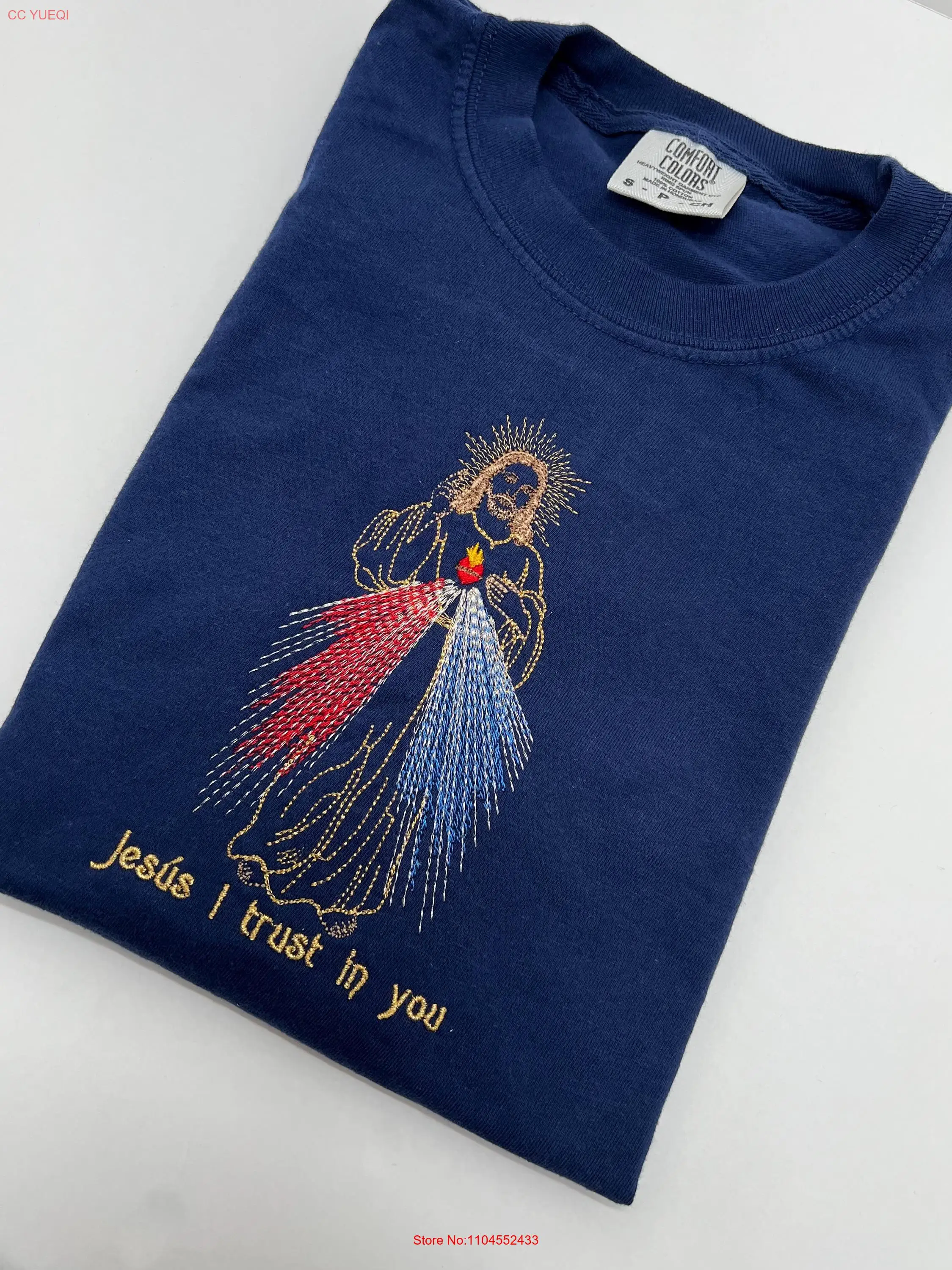 The Divine Mercy shirt Jesus I trust in you Sacred Heart of T Mary God Catholic s for long or short sleeves