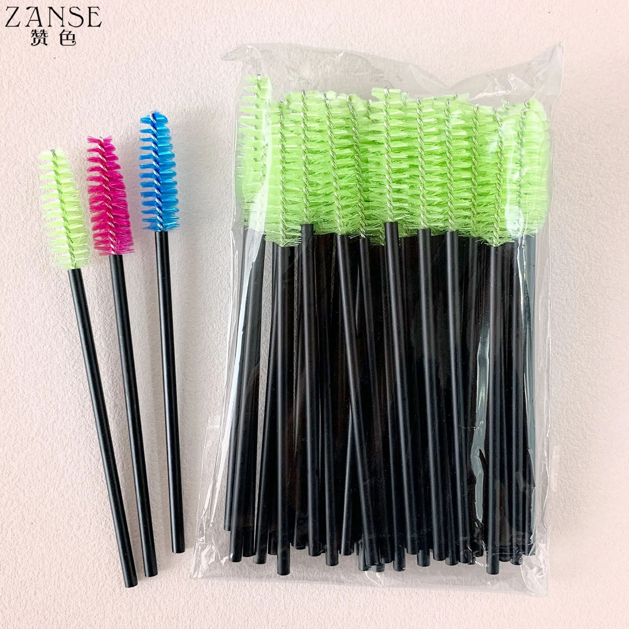 ZANSE-Sobrancelha Mascara Wands Aplicador, Lash Cosmetic Brushes, Maquiagem Lash Extension Supplies, descartáveis