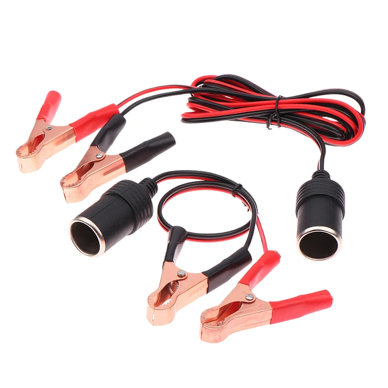 12V Auto Adapter Plug, 50A Female Batteries Terminal Clamp, Cigarette Lighter Power Socket.