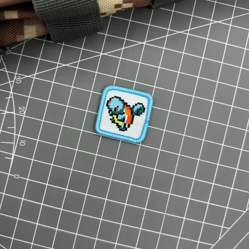 Pikachus Game Perifere Kawaii Anime Geweven Label Rugzak Kleding Patch Decoratie Charmander Squirtle Accessoires Cadeau