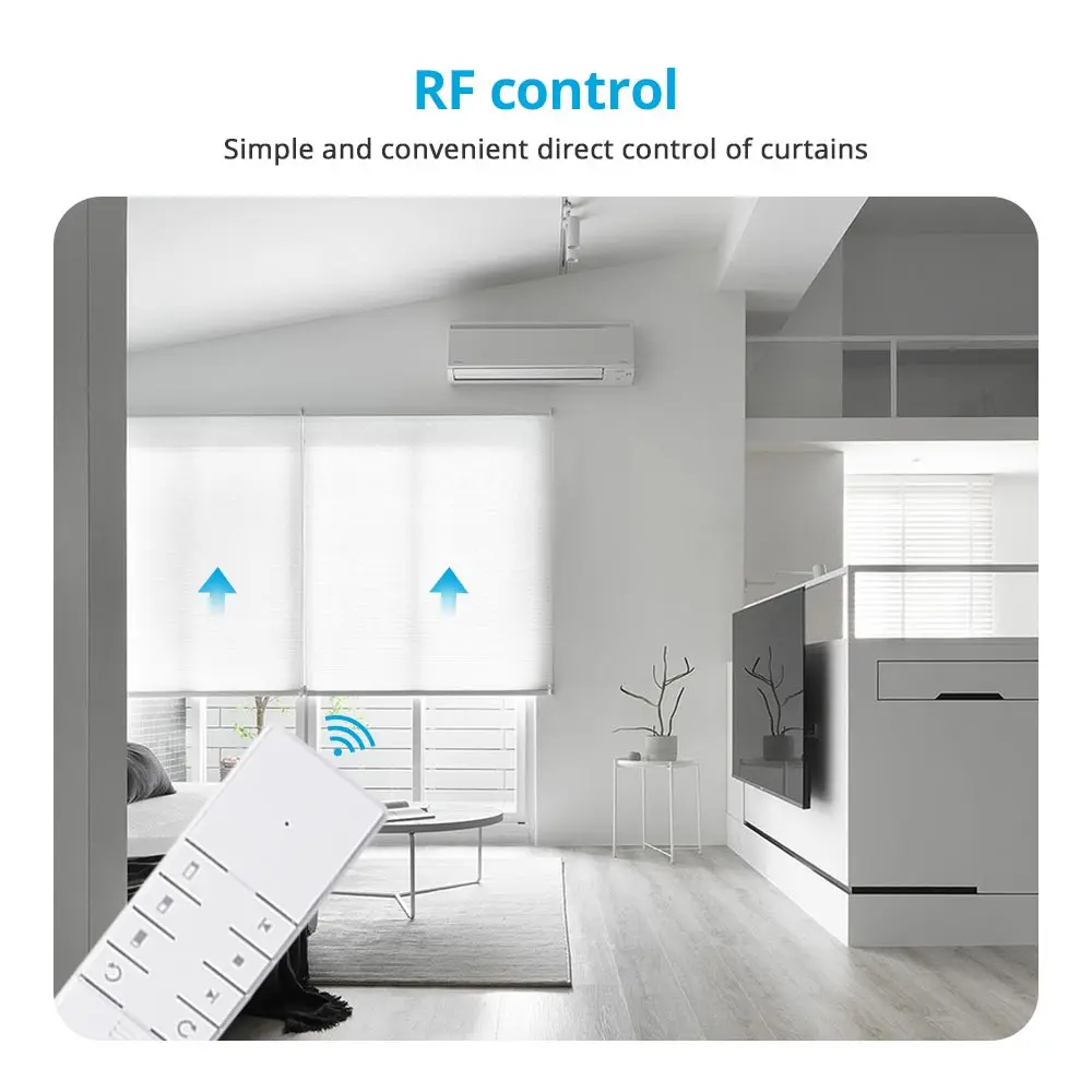 Tuya Zigbee Smart Electric Roller Motor per tubo da 37mm Alexa Google Home controllo vocale ricaricabile costruito nel motore della tenda della