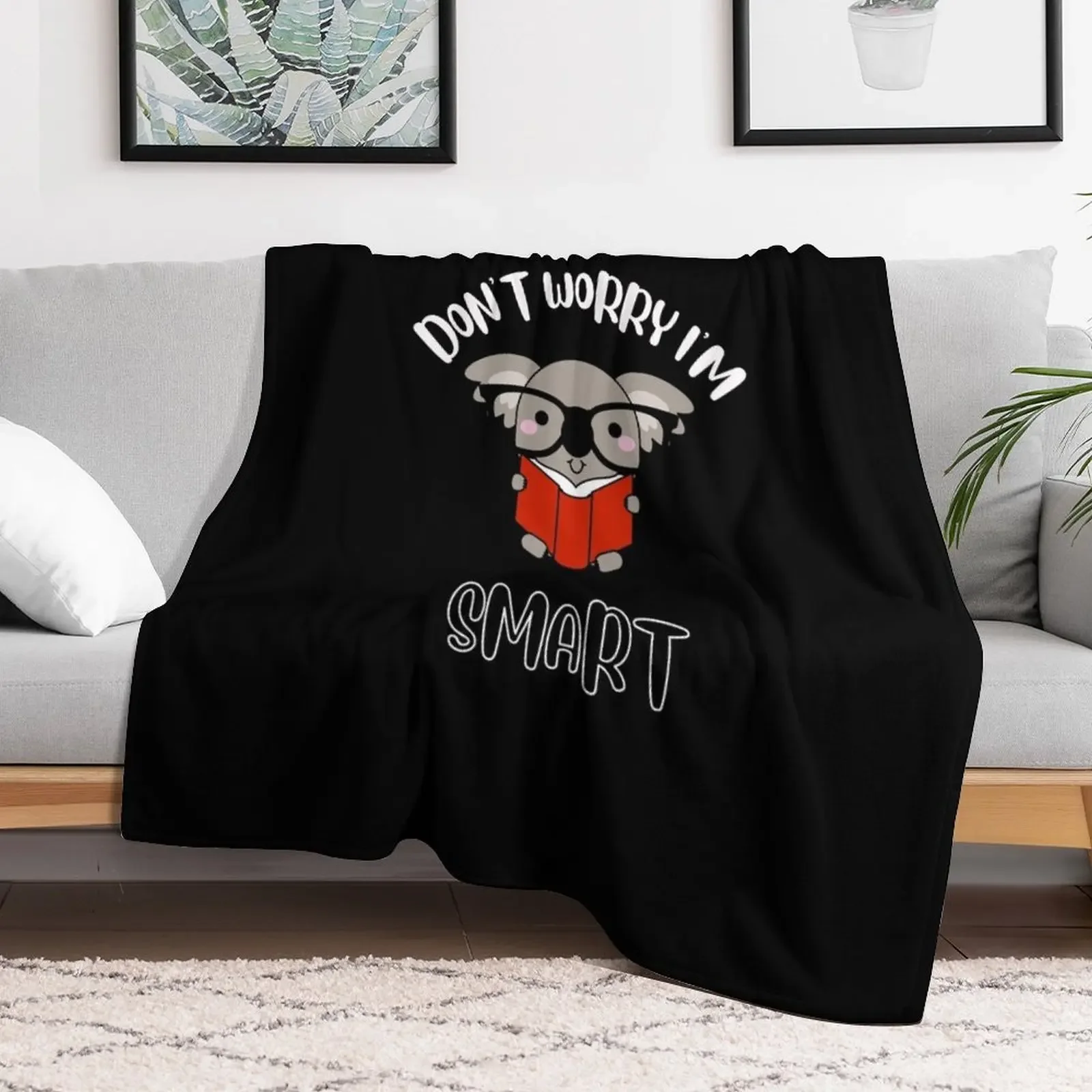 Don't Worry I'm Smart Throw Blanket manga Travel Decorative Beds Blankets