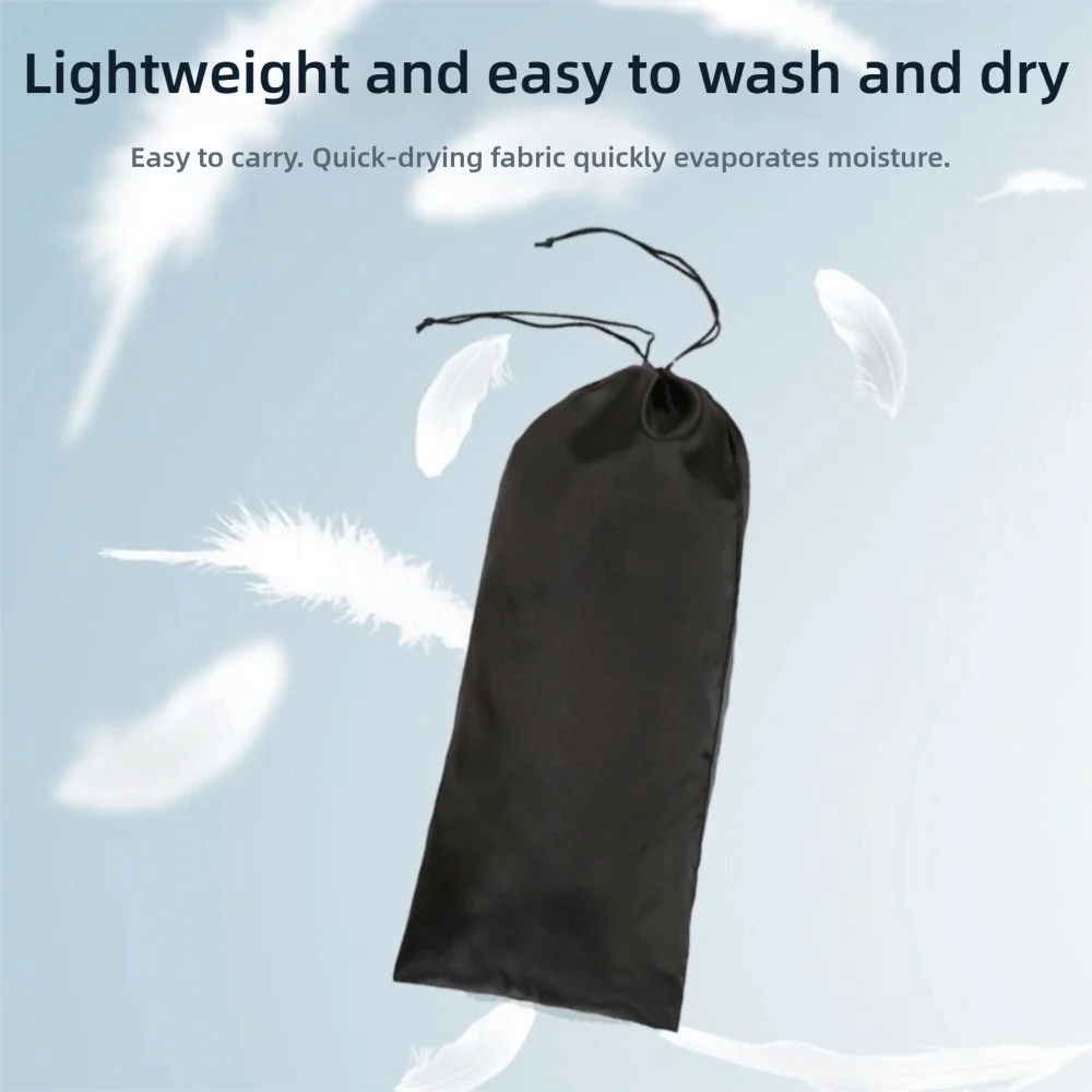 Organizer Bag Nylon Storage Bag Waterproof Extra Long Travel Organizer Black Drawstring Pouch