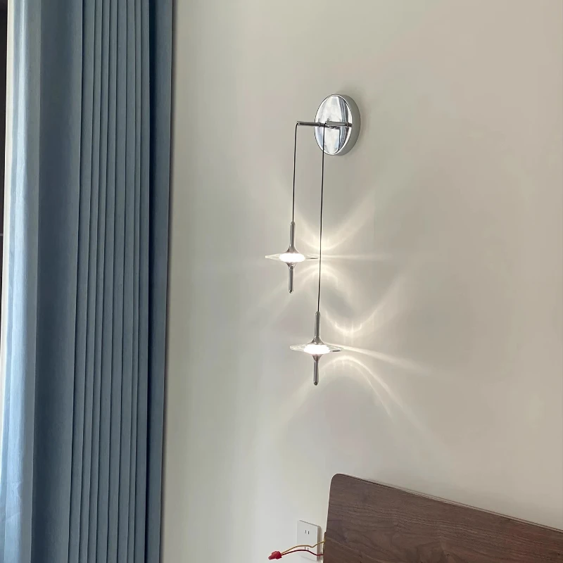 

Crystal Wall Lamp Living Room Bedroom Bedside Wall Lamp Italian Bauhaus Premium Modern Simple Background Wall Light