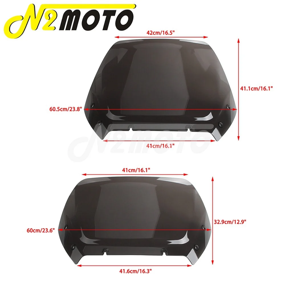 Motorcycle Wave Windshield For Harley Road Glide CVO 2024 Accessories Windscreen Air Deflector Up Flip Wind Direction Spoiler