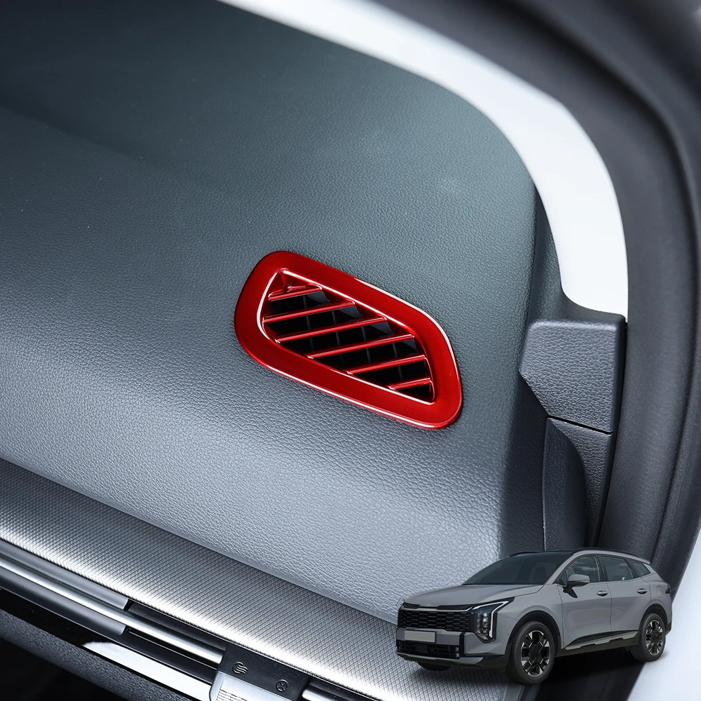 For Kia Sportage NQ5 2026 Red ABS Dashboard Upper Air Outlet Cover Air Conditional Defrost Vent Grill Trim Frame  LHD