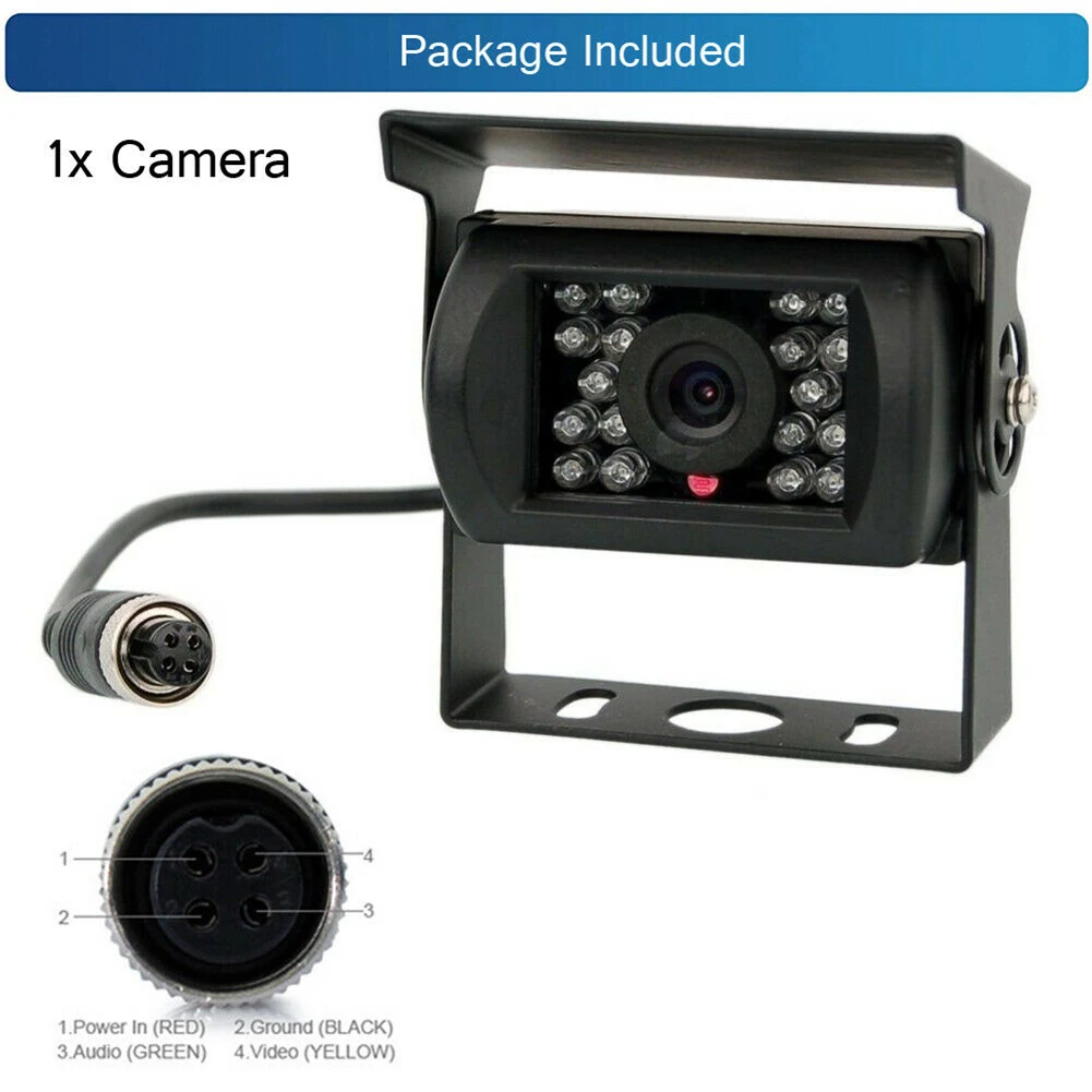 1 PC Metal Infrared 4pin Rear  View  Backup  Camera 24v  Night Vision Reversing Camera Compatible For Trucks Buses Bus 