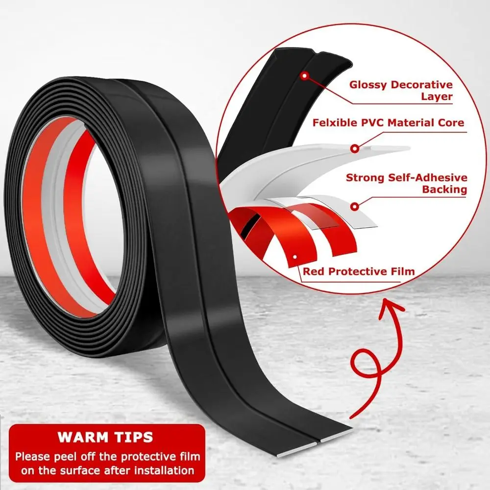 High Quality Self Adhesive Wall Corner Protector Peel and Stick 3m Caulk Strip Flexible Floor Transition Strip Inside Outside