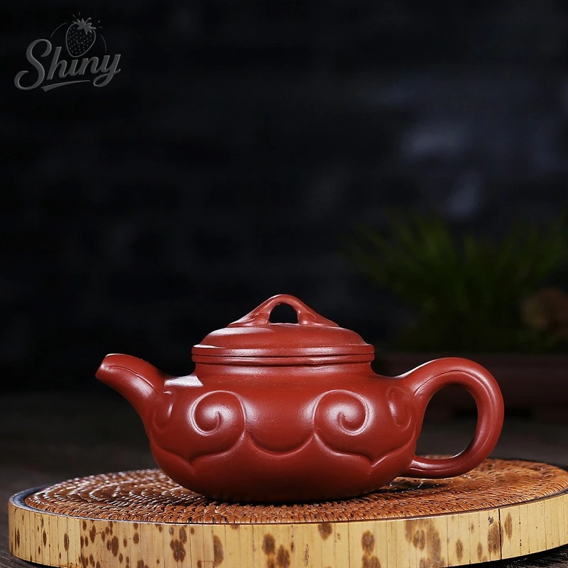 

Purple Clay Pots Famous Handmade Boutique Original Mine Genuine Dahongpao Ruyi Antique Teapot Kung Fu Tea Set