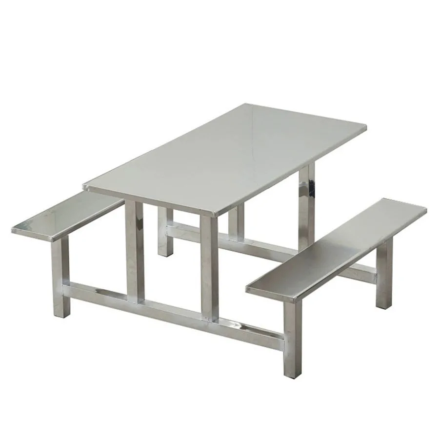 

Canteen Stainless Steel Dining Table School Factory Supermarket Entrance Dining Table Combination Factory Fiberglass Hanging