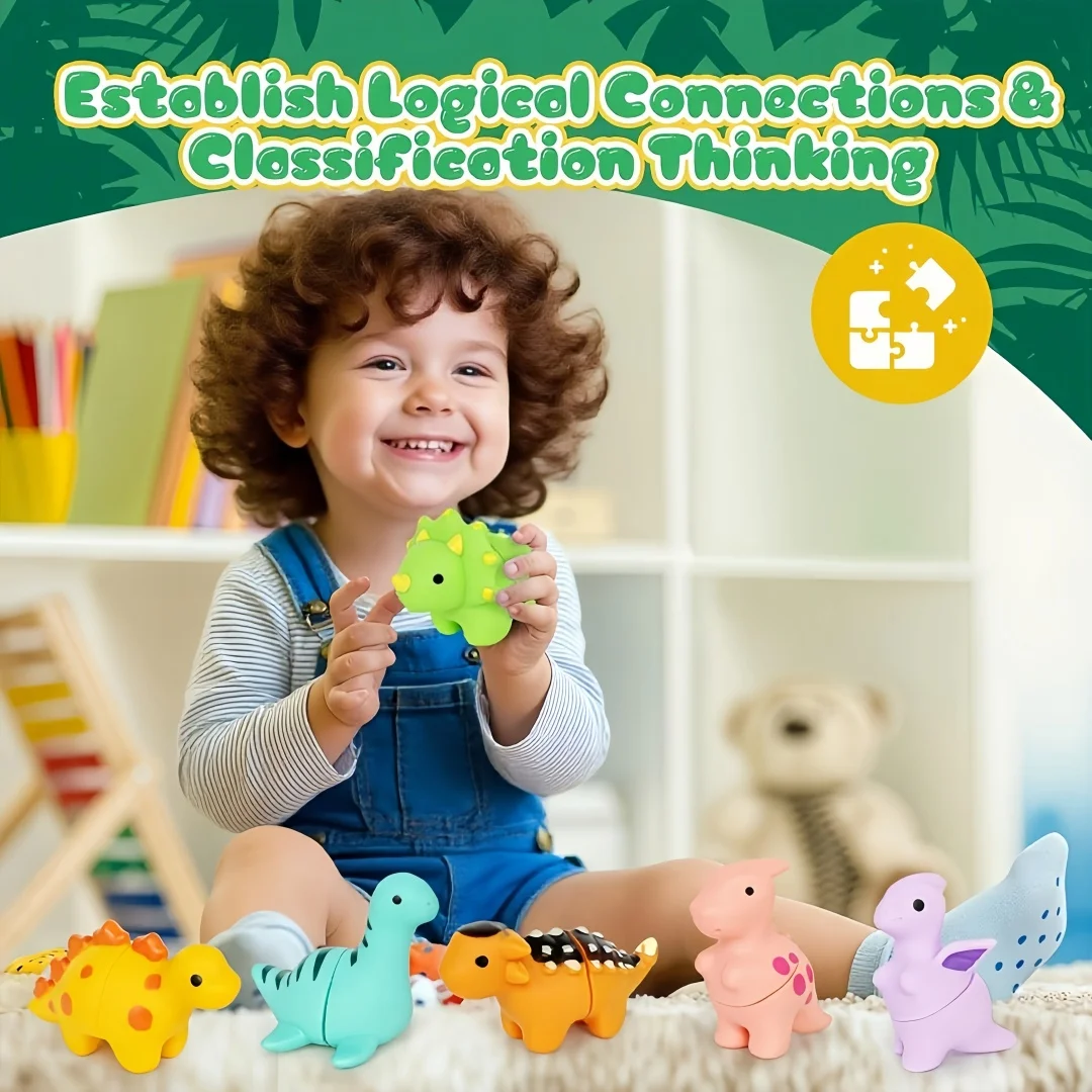 Peuterspeelgoed, Montessori Voorschoolse leeractiviteiten Dierenspeelgoed voor jongens Meisjes, 10 stuks Kleine mensen Dieren Matching Games Fijn