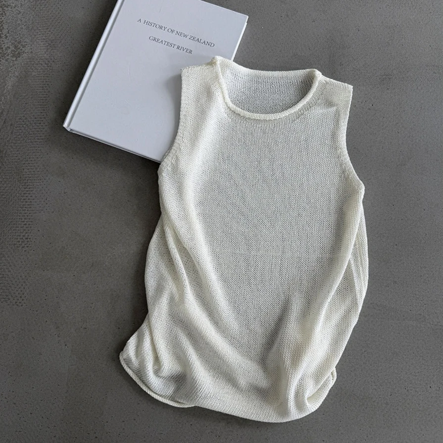 

Tanks Tops Women Top Round Neck Sleeveless Camis Sexy Knit Y2k Streetwear Vest Casual Elegant Work Slim Fit 2026 Summer