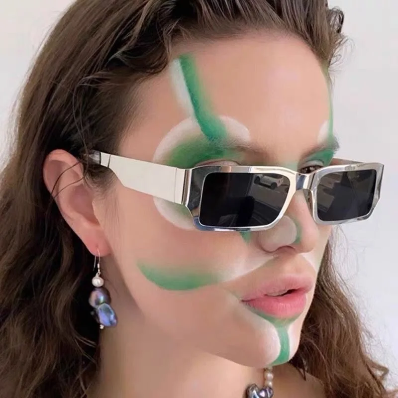 

Retro Small Rectangle Sunglasses Women and Men Vintage Fashion Narrow Square Sunglasses UV400